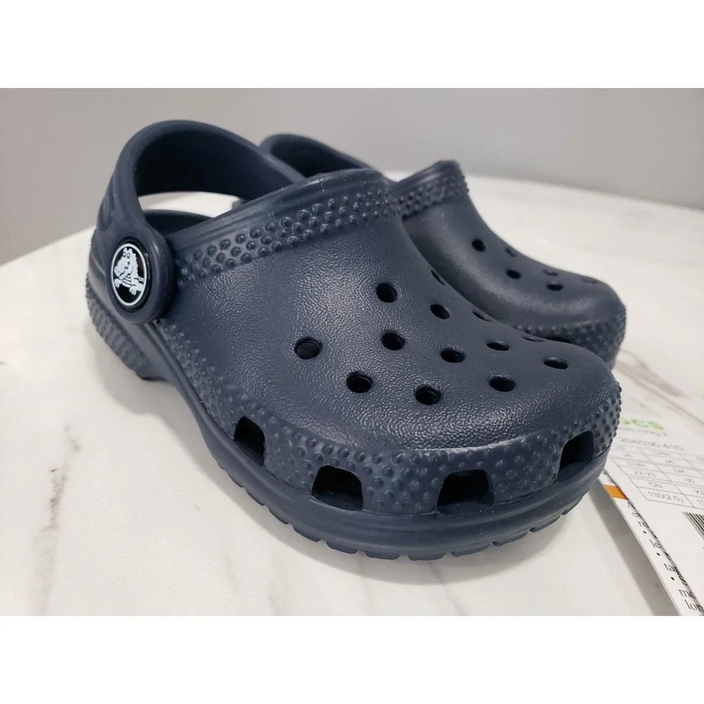 NEW SIZE 6 BABY TODDLER NAVY BLUE Crocs Kids' Classic Clog Childrens